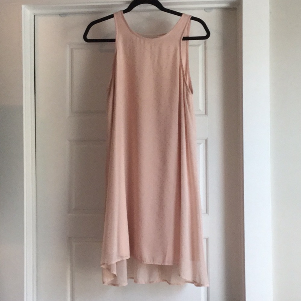 LUSH pink and gold beaded cocktail dress